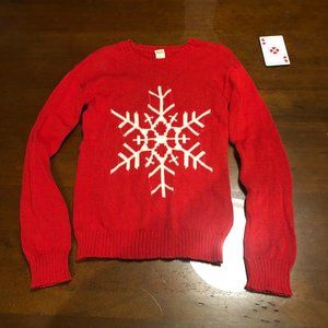 Harper Canyon Red Snowflake Sweater Size 6
